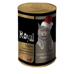 کنسرو گربه رویال کوکو مدل سالمون و بوقلمون وزن 380 گرم