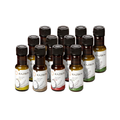 روغن زیتون فرابکر طعم‌دار کرونایکی رزبن حجم 20 میلی لیتر بسته 12 عددی