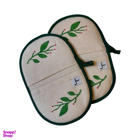 دستگیره هلالی مدل شکوفه سبز بسته 2 عددی