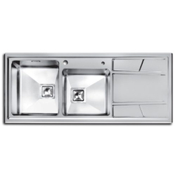 سینک ظرفشویی توکار اخوان مدل باکسی کد 302 رنگ نقره ای