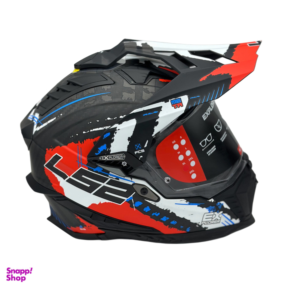 کلاه کاسکت ال اس تو کد Ls2 mx701 c explorer carbon matt red