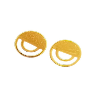 گوشواره طلا عیار 750 زنانه طرح مینیمال مدل دایره کد 2