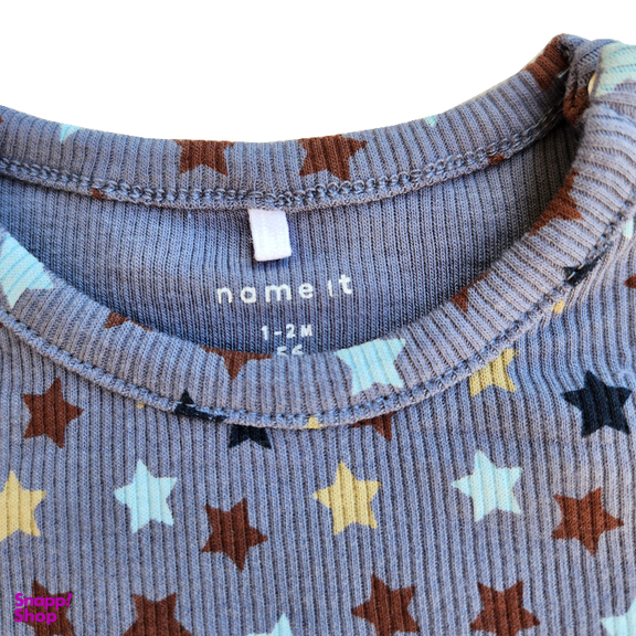 بادی نوزادی نیم ایت طرح ستاره کد 10257 رنگ آبی تیره