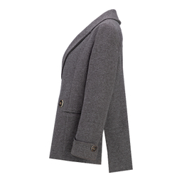 پالتو زنانه السانا مدل برشید کد 238102 رنگ خاکستری