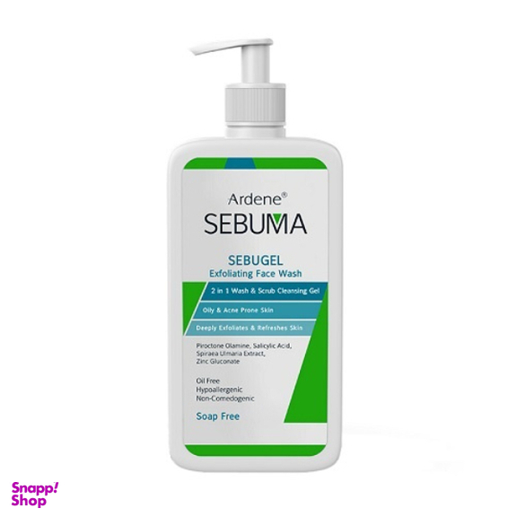 ژل شوینده و ساینده صورت آردن سبوما مدل سبوژل مناسب پوست چرب حجم 200 میلی لیتر