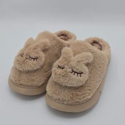 دمپایی حوله ای مدل خرگوشی کد 677765 رنگ نسکافه ای