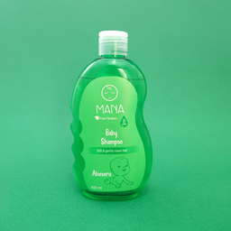 شامپو بچه سر و بدن مانا مدل پروتئین روغن نارگیل و عصاره آلوئه ورا حجم 400 میلی لیتر مجموعه 2 عددی
