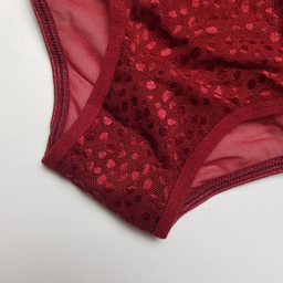 ست شورت و سوتین زنانه برتا مدل اسفنجی کد 6020KC رنگ زرشکی