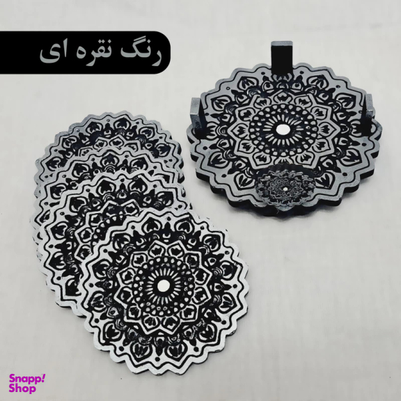 زیر لیوانی مدل شمسه مجموعه 5 عددی