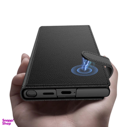 کیف چرم گوشی موبایل جی کی کی مدل Folding Support مناسب سامسونگ Galaxy S24 Ultra