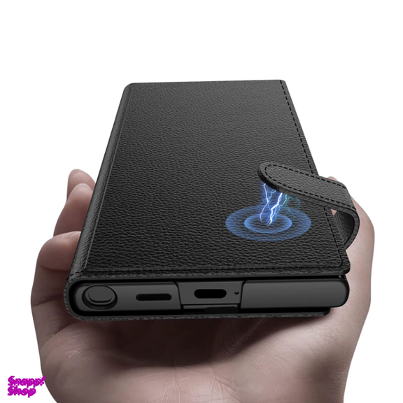 کیف چرم گوشی موبایل جی کی کی مدل Folding Support مناسب سامسونگ Galaxy S24 Ultra