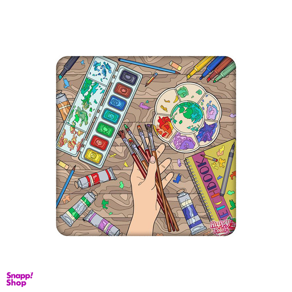 زیرلیوانی طرح نقاش و نقاشی و پالت رنگ کد 4834511