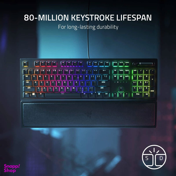 کیبورد مخصوص بازی ریزر (Razer) مدل BLACKWIDOW V3 Chroma RGB With Green Switch