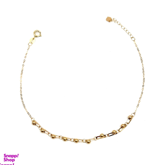 دستبند طلا 18 عیار زنانه مدل هرمس گوی میلان کد 136005