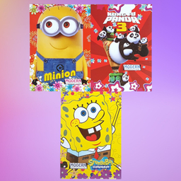 دفتر مشق 50 برگ مدرن مدل طرح برجسته اکلیلی کد 129 مجموعه 3 عددی