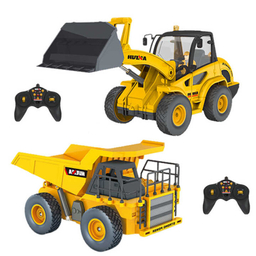 ماشین بازی کنترلی هوینا مدل بولدوزر و کامیون مجموعه 2 عددی