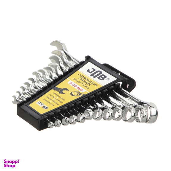 آچار یکسر تخت و یکسر رینگی جاب مدل MM 622 مجموعه 12 عددی