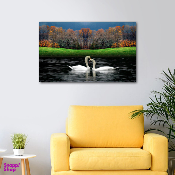 تابلو شاسی عرش مدل منظره طبیعت و قو کد As4127