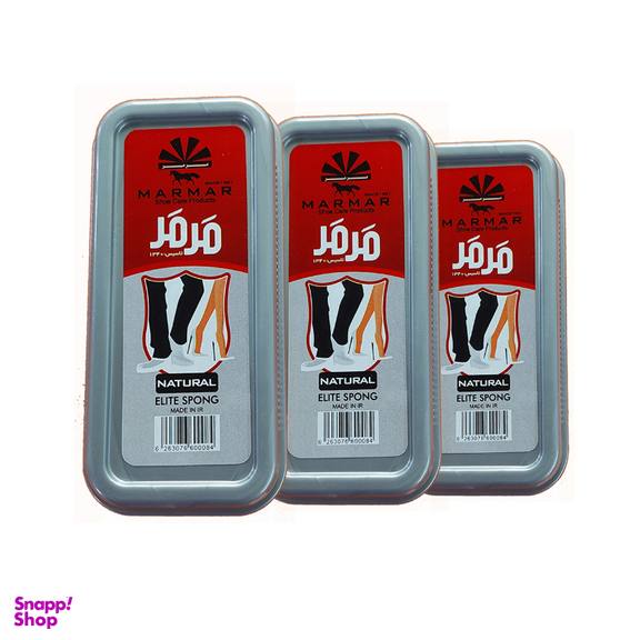 واکس کفش بی رنگ و مشکی مرمر مدل 2080 به همراه ابر مگا و بوگیر کفش