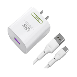 شارژر دیواری 65 وات تونک مدل C21 به همراه کابل تبدیل USB Type-C