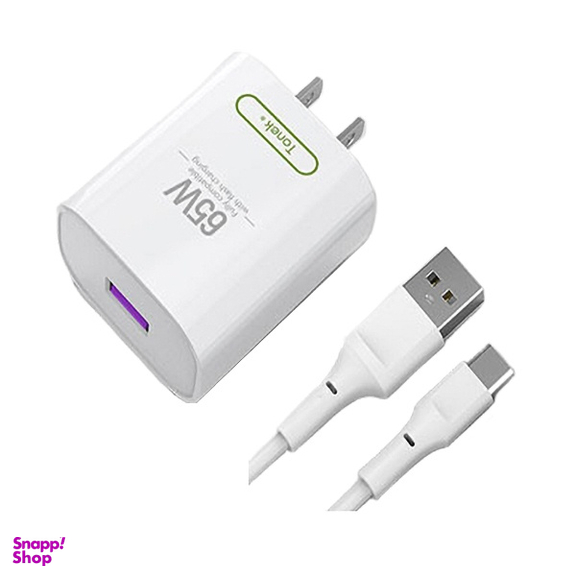 شارژر دیواری 65 وات تونک مدل C21 به همراه کابل تبدیل USB Type-C