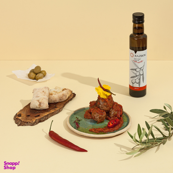 روغن زیتون فرابکر حاوی عصاره طبیعی چیلی رزبن حجم 250 میلی لیتر