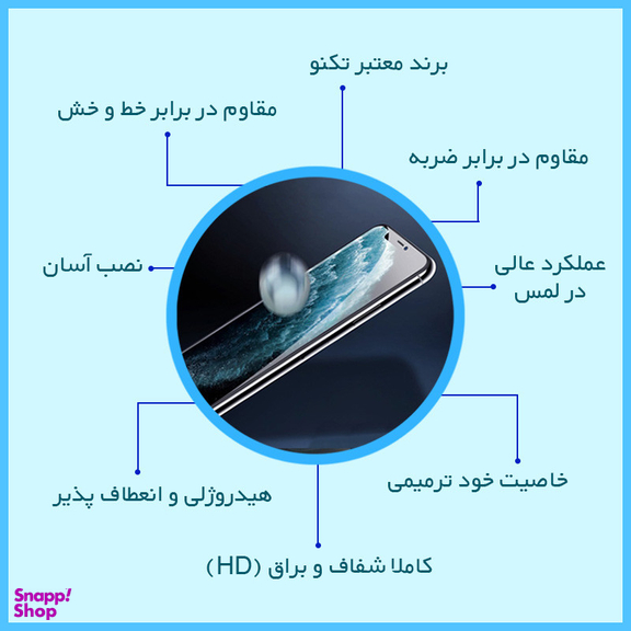 محافظ صفحه نمایش شفاف تکنو مدل HyGEL مناسب گوشی موبایل سامسونگ Galaxy Z Flip5