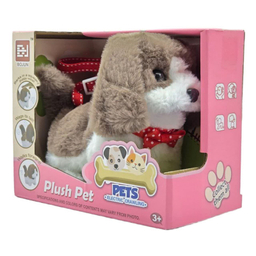 عروسک ناب سل مدل سگ پولیشی قلاده دار موزیکال جعبه دار Polish collared dog NAAB001 ارتفاع 15 سانتی متر