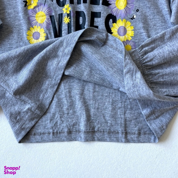 ست تیشرت و شلوار دخترانه پیپرتس کد 1520 رنگ طوسی