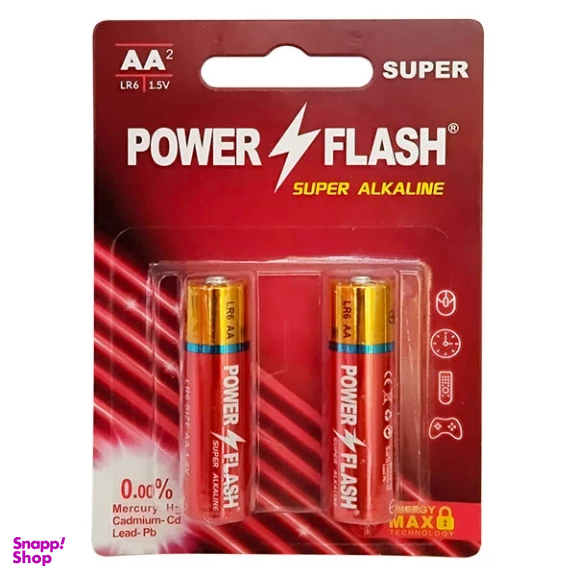 باتری نیم قلمی فلش مدل Super Alkaline بسته 2 عددی