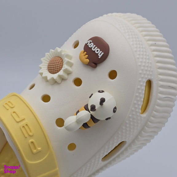 صندل بچگانه پاپا مدل کراکس کد 25335 رنگ کرم زرد