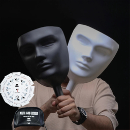 ماسک ایفای نقش به همراه 30 عدد کارت بازی pvc بسته 12 عددی