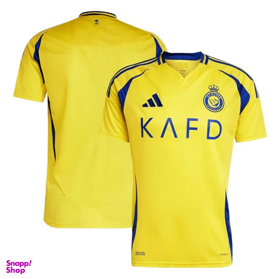 ست تیشرت و شلوارک ورزشی پسرانه مدل النصر عربستان Home 2025