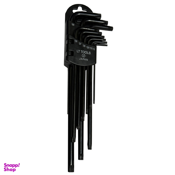 آچار آلن لایت مدل فوق بلند کد SMT-LIGHT-JAPAN--T10-t50-SORAKH DAR مجموعه 9 عددی