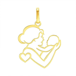 آویز گردنبند طلا 18 عیار زنانه وی وی گلد گالری طرح مادر