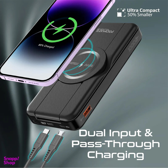پاوربانک پرومیت مدل POWERPACK-FOLD به ظرفیت 10000 میلی آمپرساعت