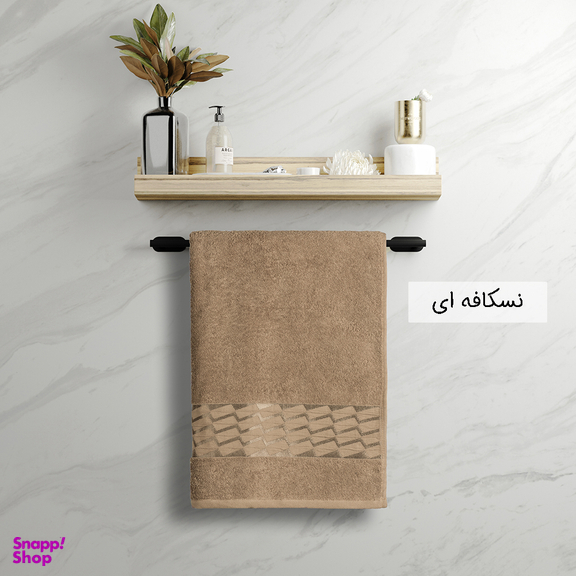 حوله حمام بهباف آذر طرح آرام سایز 100×155 سانتی متر