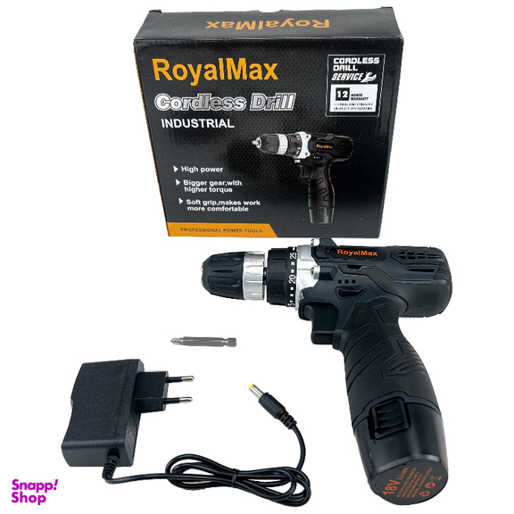 دریل پیچ گوشتی شارژی رویال مکس کد 18V