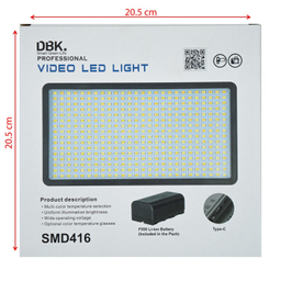 نور ثابت مدل DBK SMD 416 به همراه باتری و شارژر