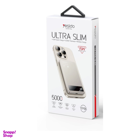 پاوربانک یسیدو کد YP66 ظرفیت 5000 میلی‌ آمپر ساعت