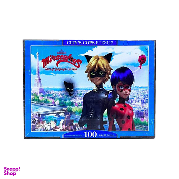 پازل 100 قطعه فنسی طرح دختر کفشدوزکی