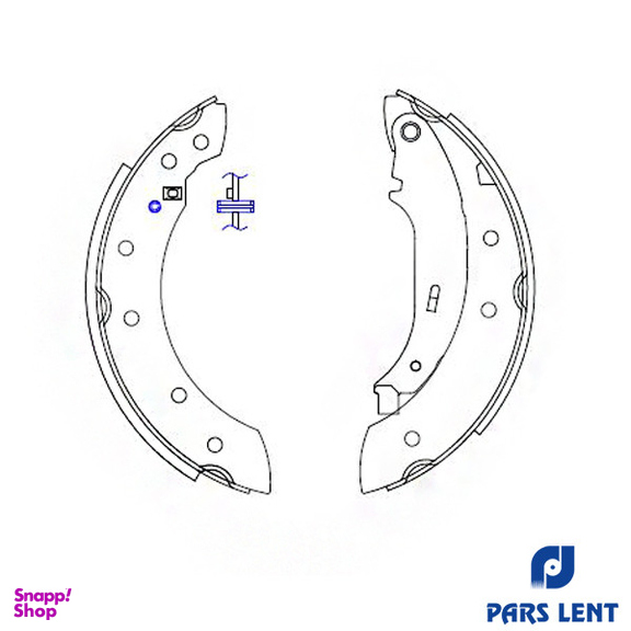 لنت ترمز عقب لنت پارس مدل 71053 مناسب برای پژو 206 تیپ 3