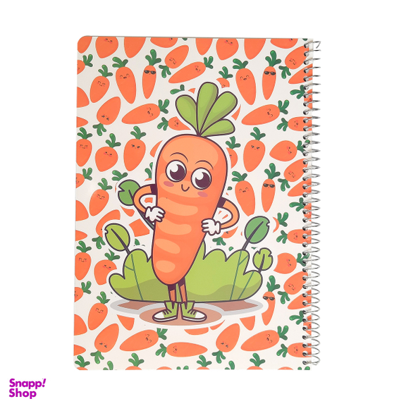 دفتر مشق 100 برگ تیج سان طرح هویج به همراه مداد نوکی