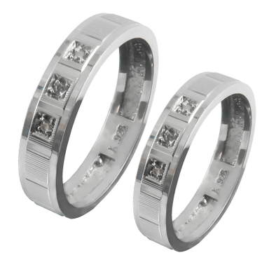 ست انگشتر نقره زنانه و مردانه کد AS055