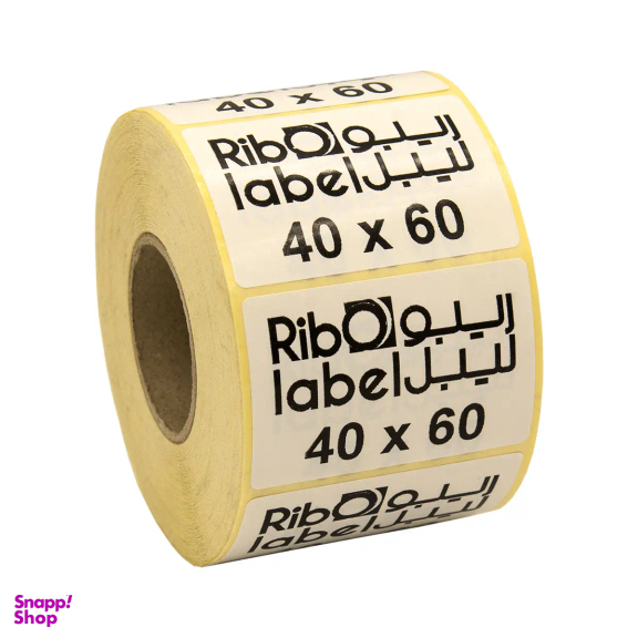برچسب لیبل کاغذی 60 در 40 تک ردیفه رول 1000 تکه