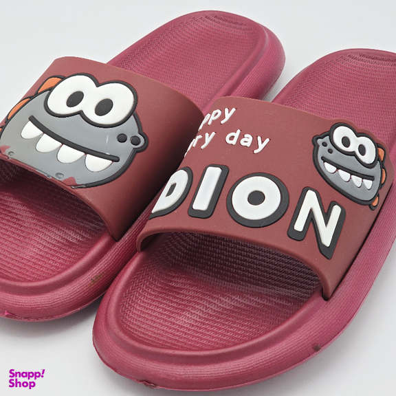 دمپایی زنانه زیتون مدل داینو کد 5863 رنگ زرشکی