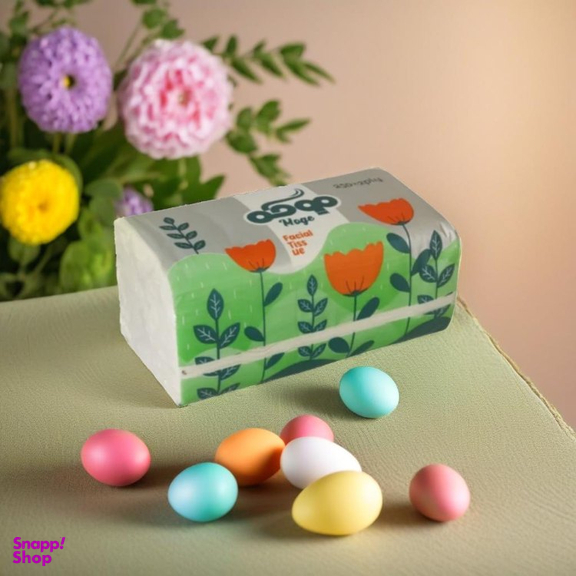 دستمال کاغذی 250 برگ موگه مدل دو لایه بسته 8 عددی