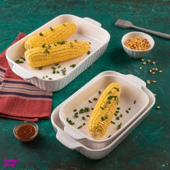 تابه سرامیکی مدل مستطیل شیاردار سایز متوسط