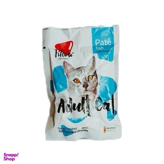 پوچ گربه بالغ فیفورا طعم ماهی کد 21207 وزن 85 گرم