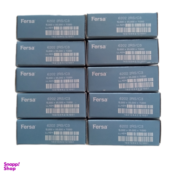 بلبرینگ خودرو مدل FERSA 6202/2RS C3 دوربالا کد B03 بسته 10 عددی